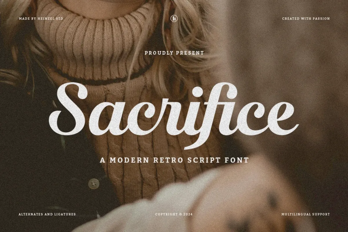 Sacrifice - Retro Script Font