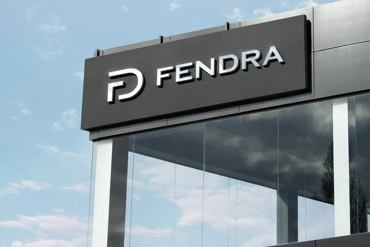Modern Glass Building Logo Mockup