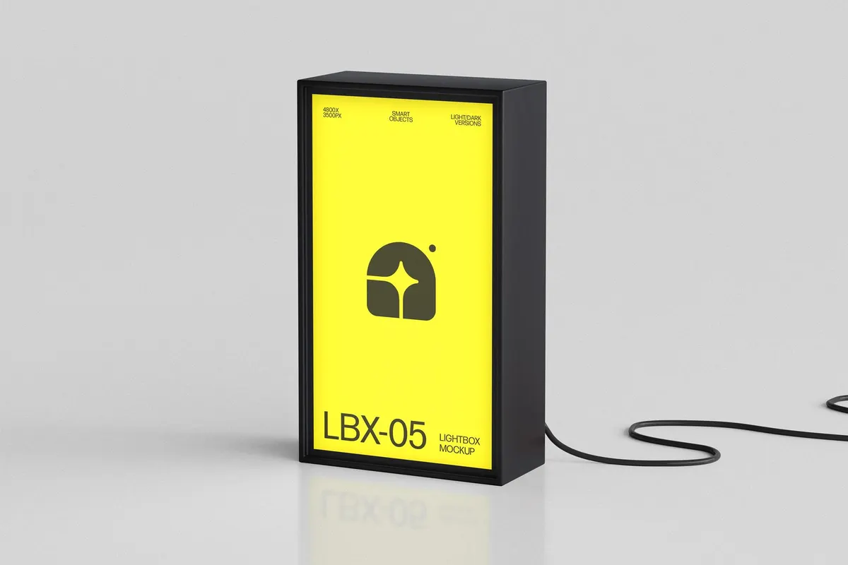 Vertical Lightbox Signage Mockup
