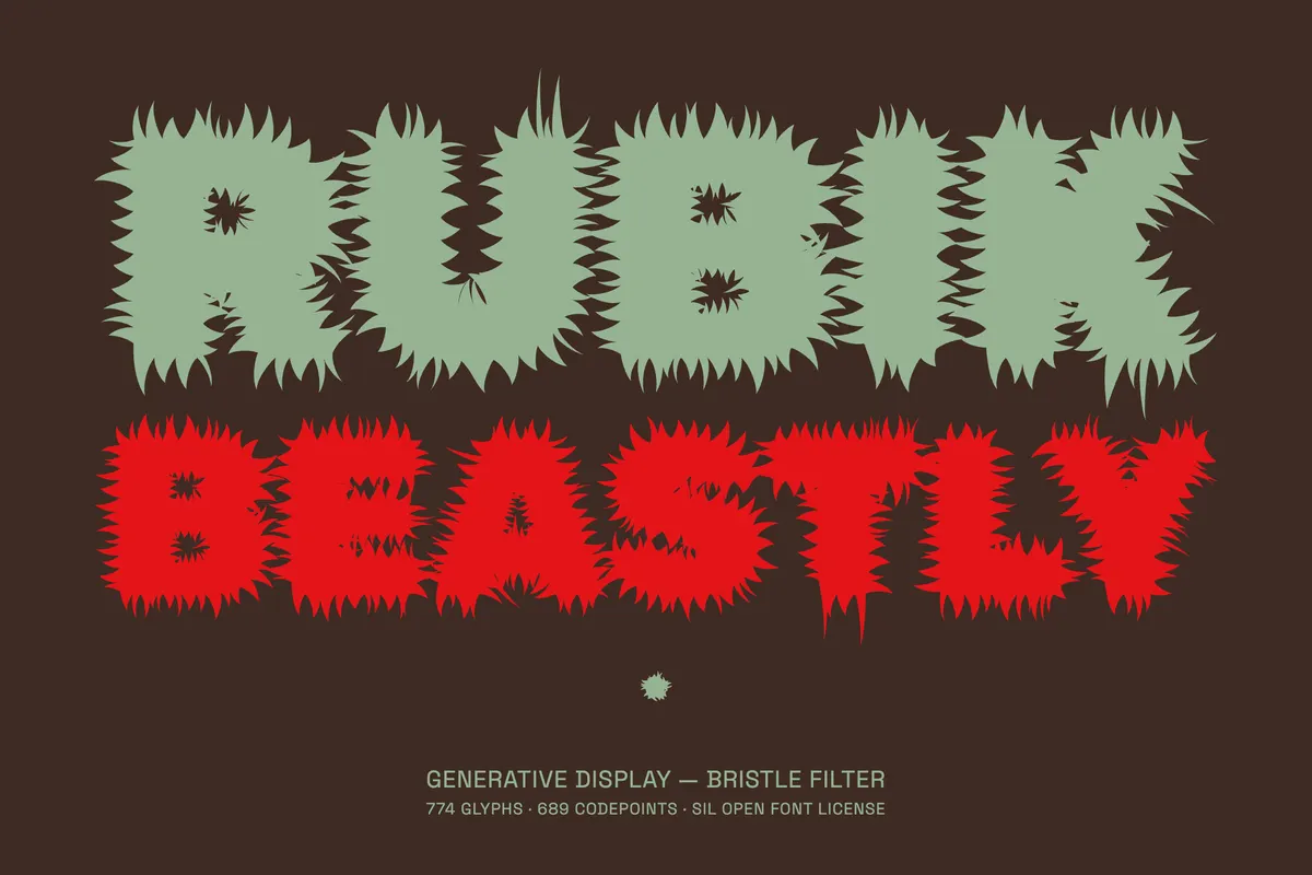 Rubik Beastly - Free Furry Monster Font