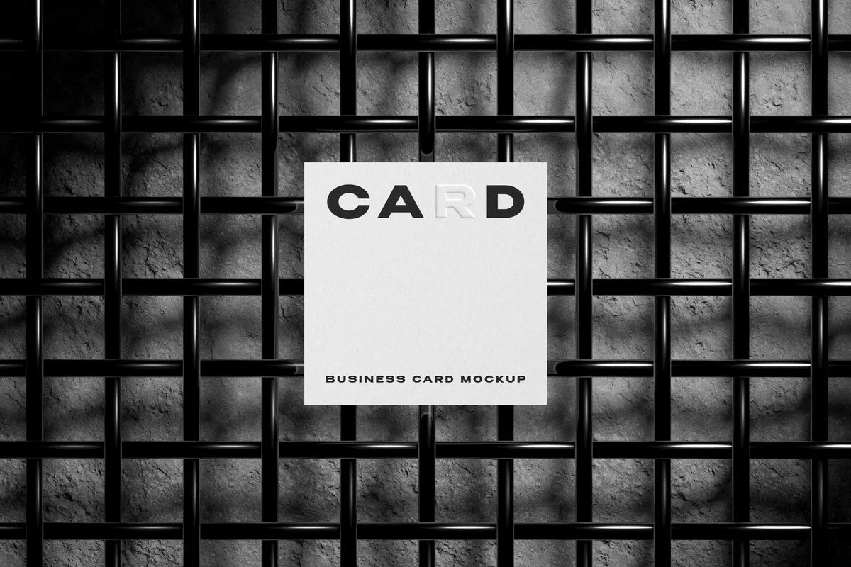 Square Business Card Mockup