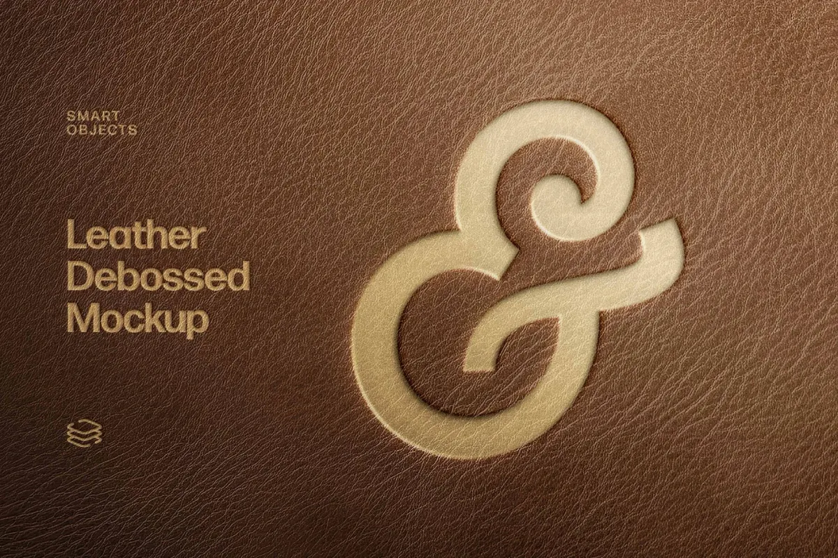 Leather Debossed Mockup