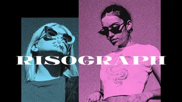 Old Risograph Poster Photo Effect