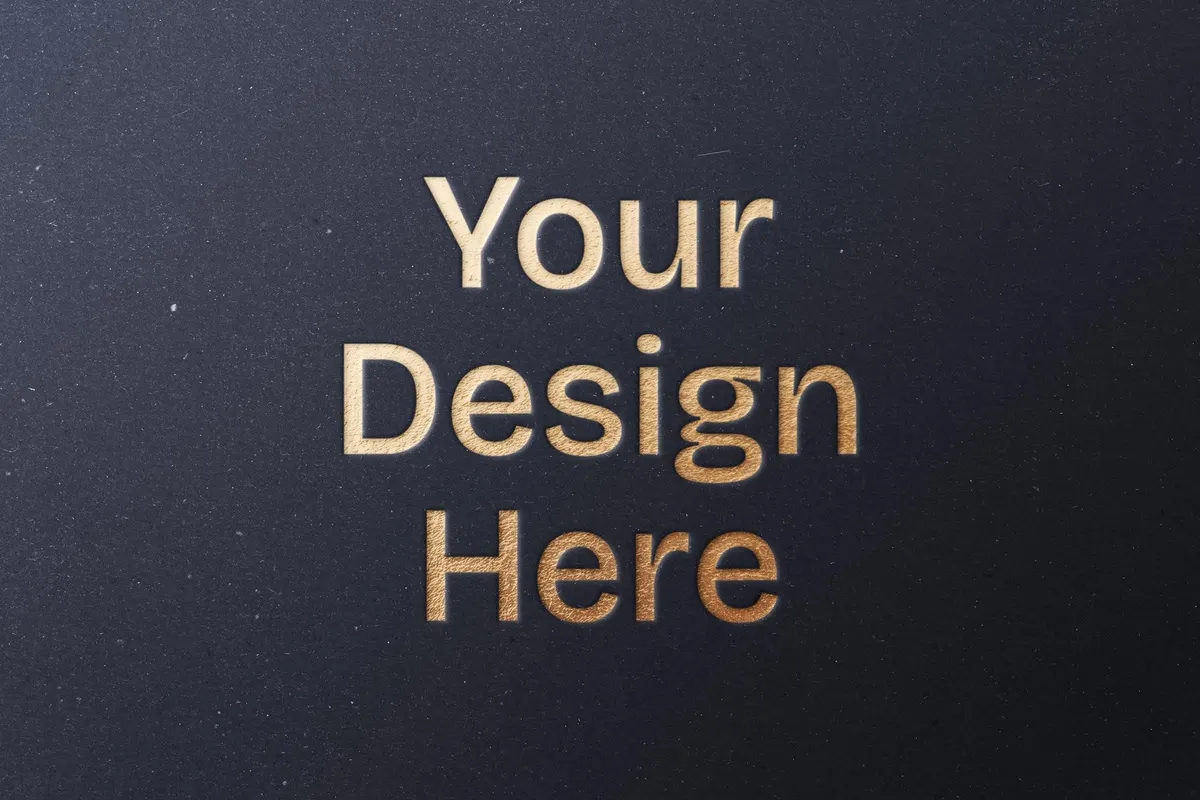 Gold Pressed Logo Mockup