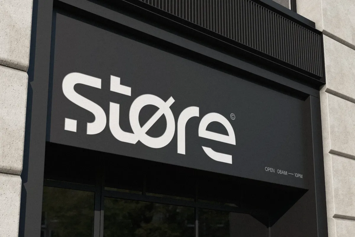Retail Storefront Sign Mockup