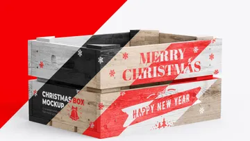 Christmas Box Mockup