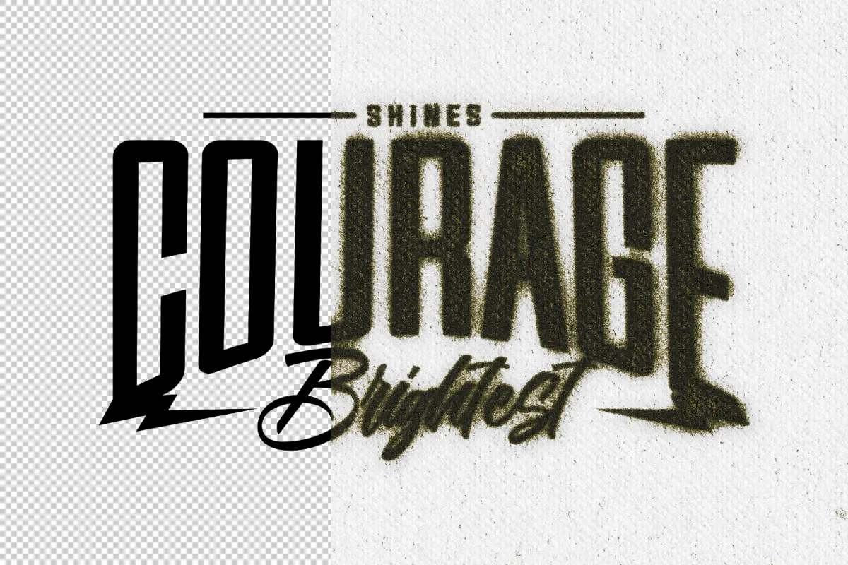Dirty Print Text & Logo Effect