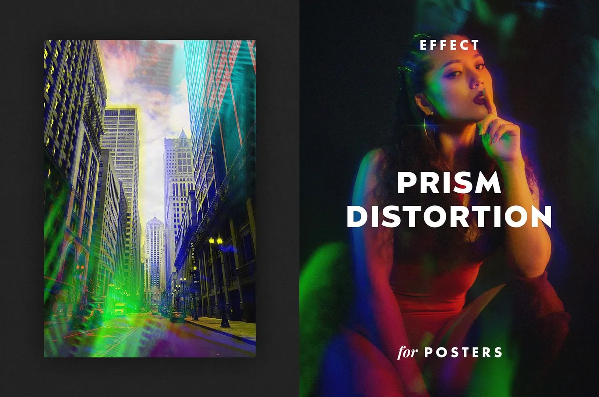 Prism Distortion Effect for Posters
