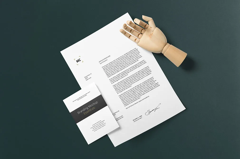 Scandi Stationery Mockup Scene