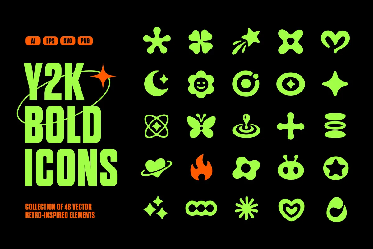 Y2K Bold Icons