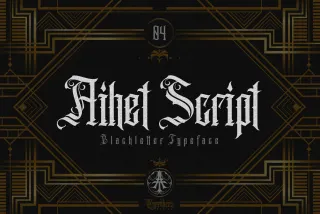 Aihet Script - Vintage Blackletter Font