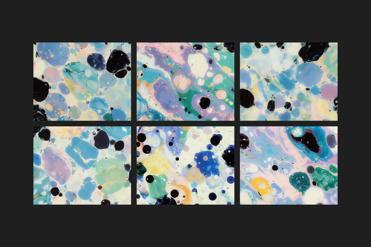 Oil & Water: Abstract Liquid Texture Backgrounds