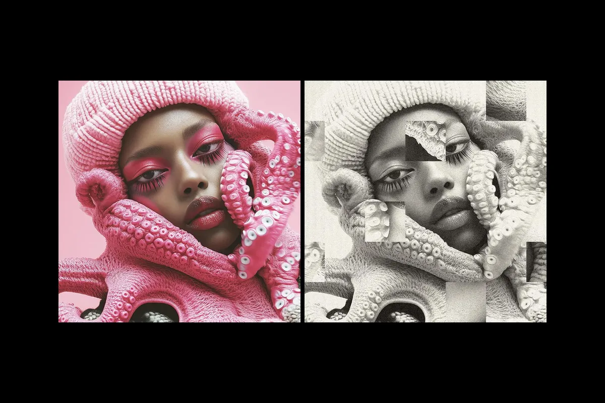 Vintage Fragments Photo Effect