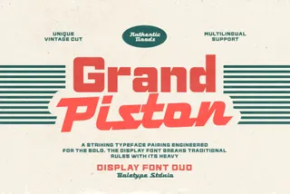 Grand Piston - Retro Display Font Duo