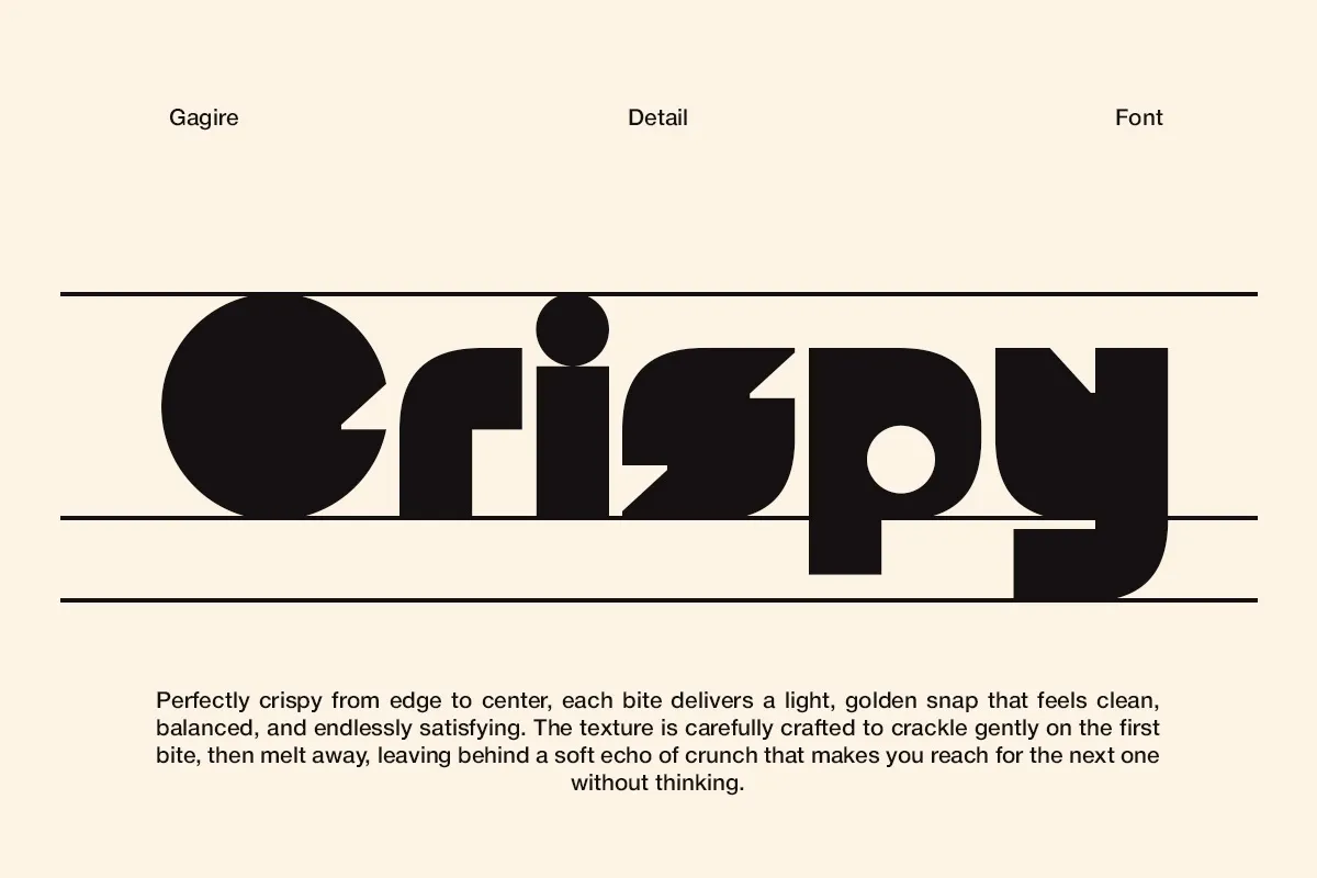 Gagire - Playful Chunky Food Font