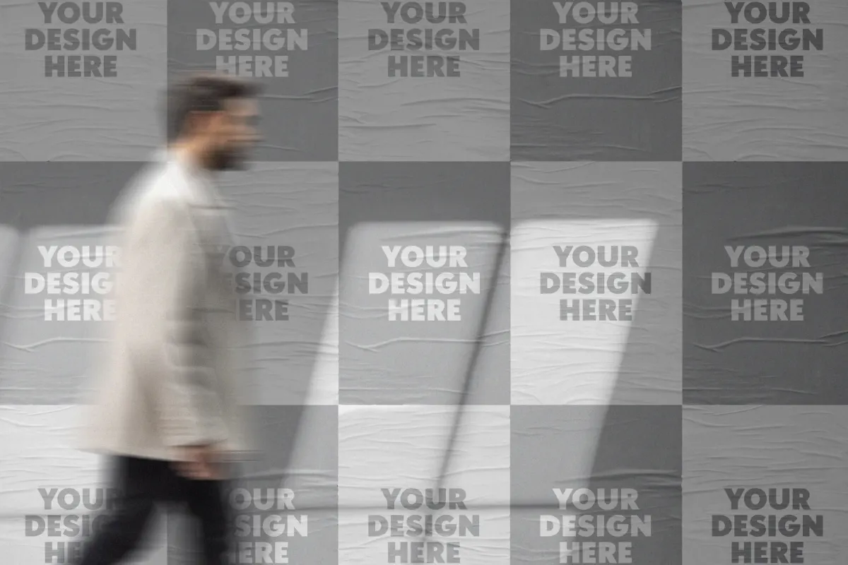 Wheat-Pasted Posters Mockup