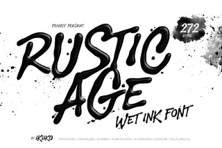Rustic Age — Wet Ink Font