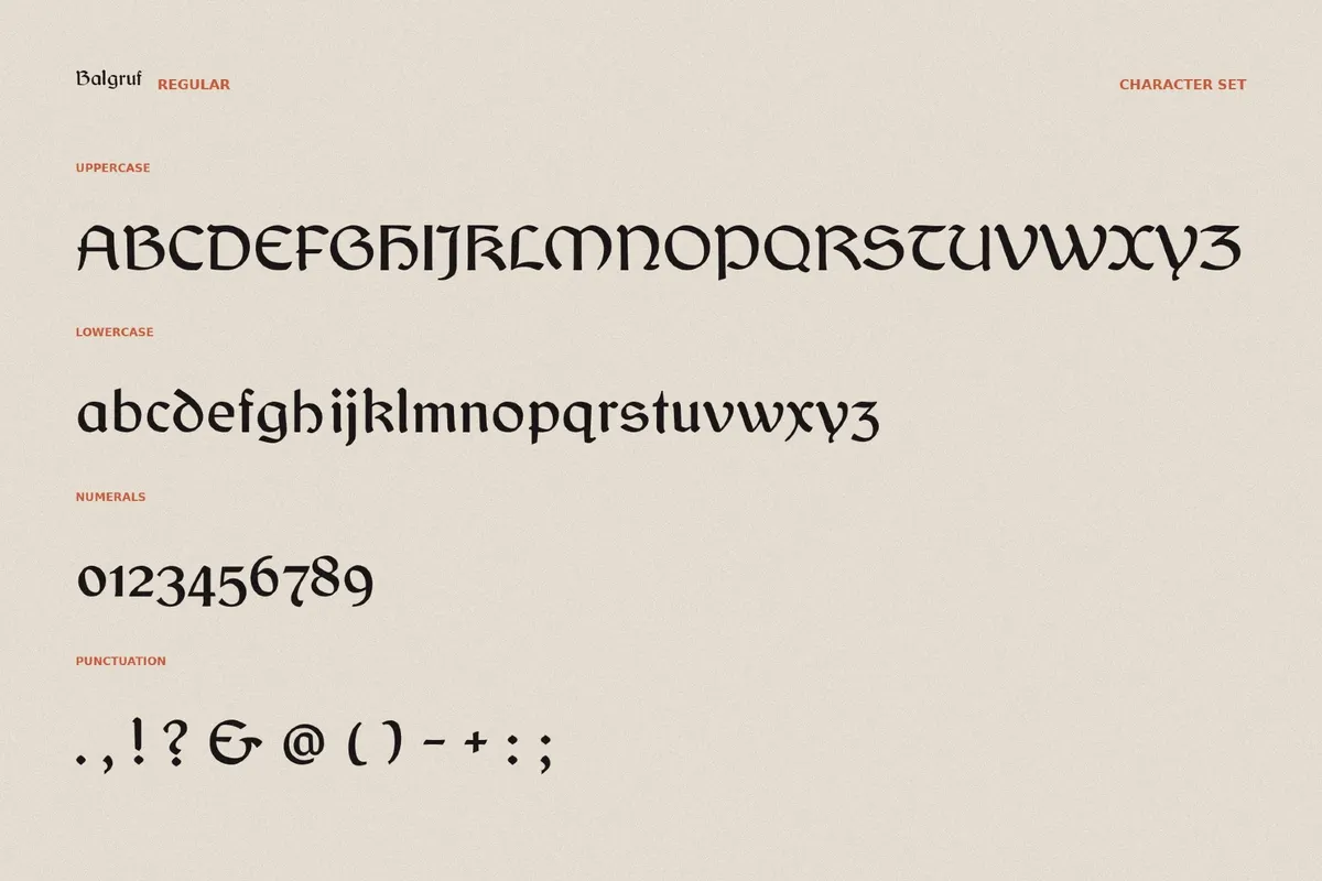 Balgruf - Fantasy Book Font