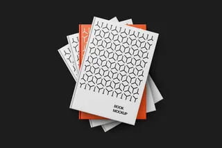 Piled Up Books Mockup