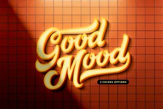 Bright Retro 3D Sign Mockups
