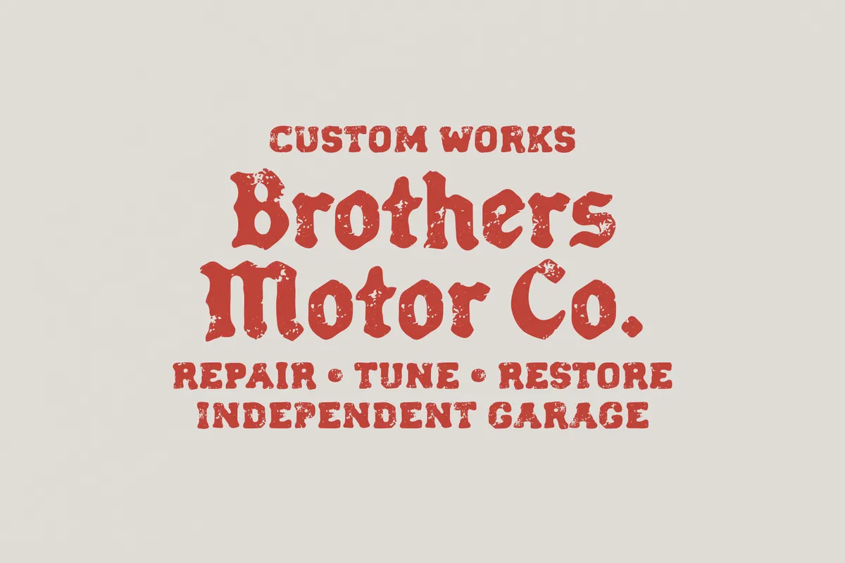 Forge Garage - Vintage Blackletter Font Duo