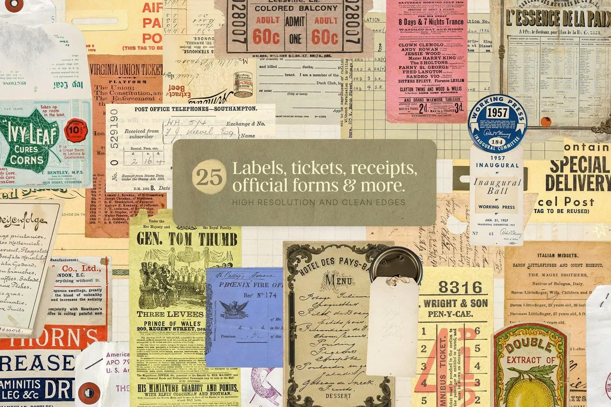 Vintage Ephemera Paper Pack