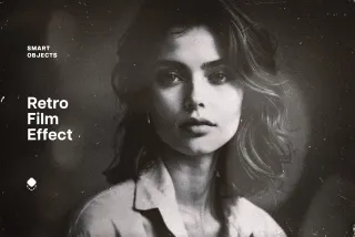 Monochrome Retro Film Effect