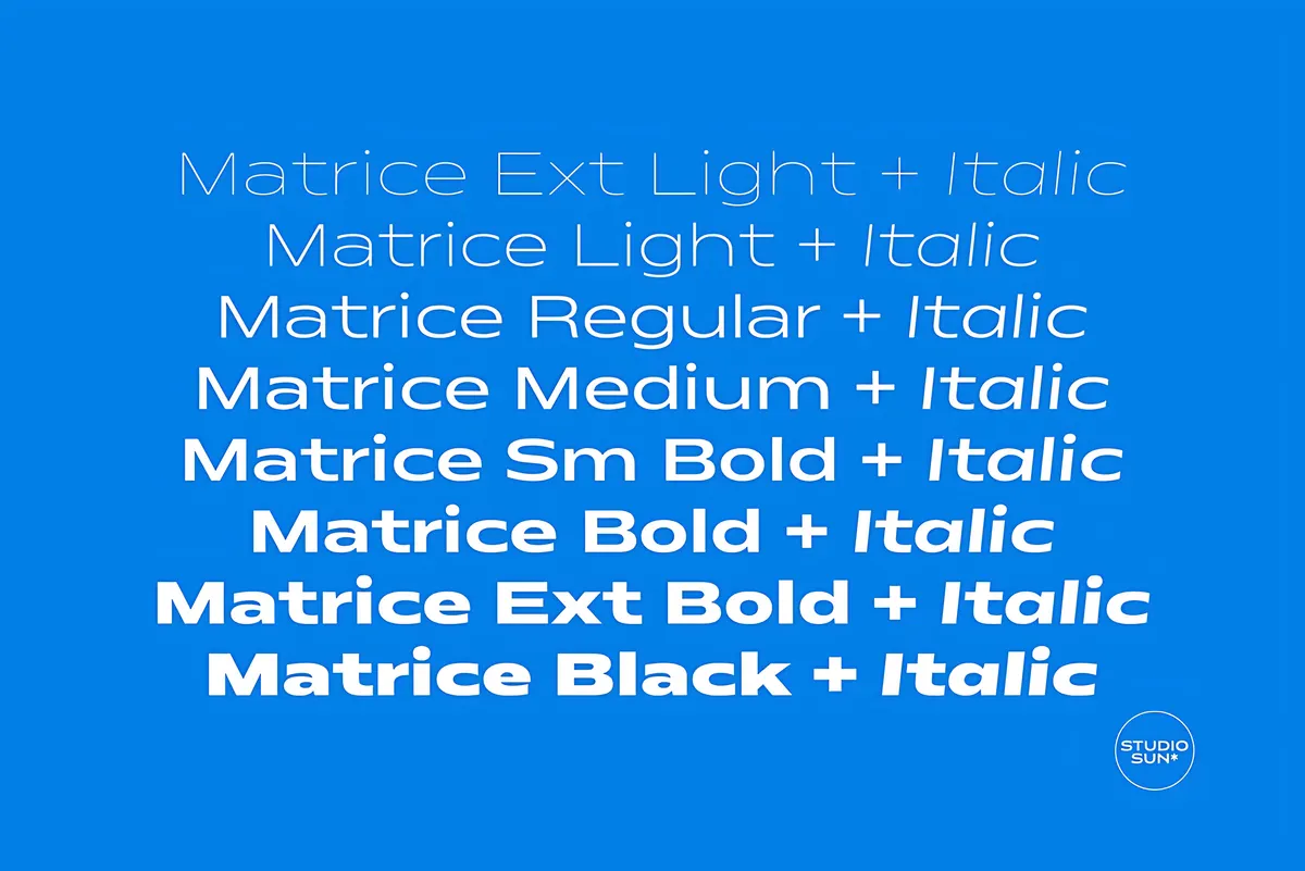 Matrice Font Family