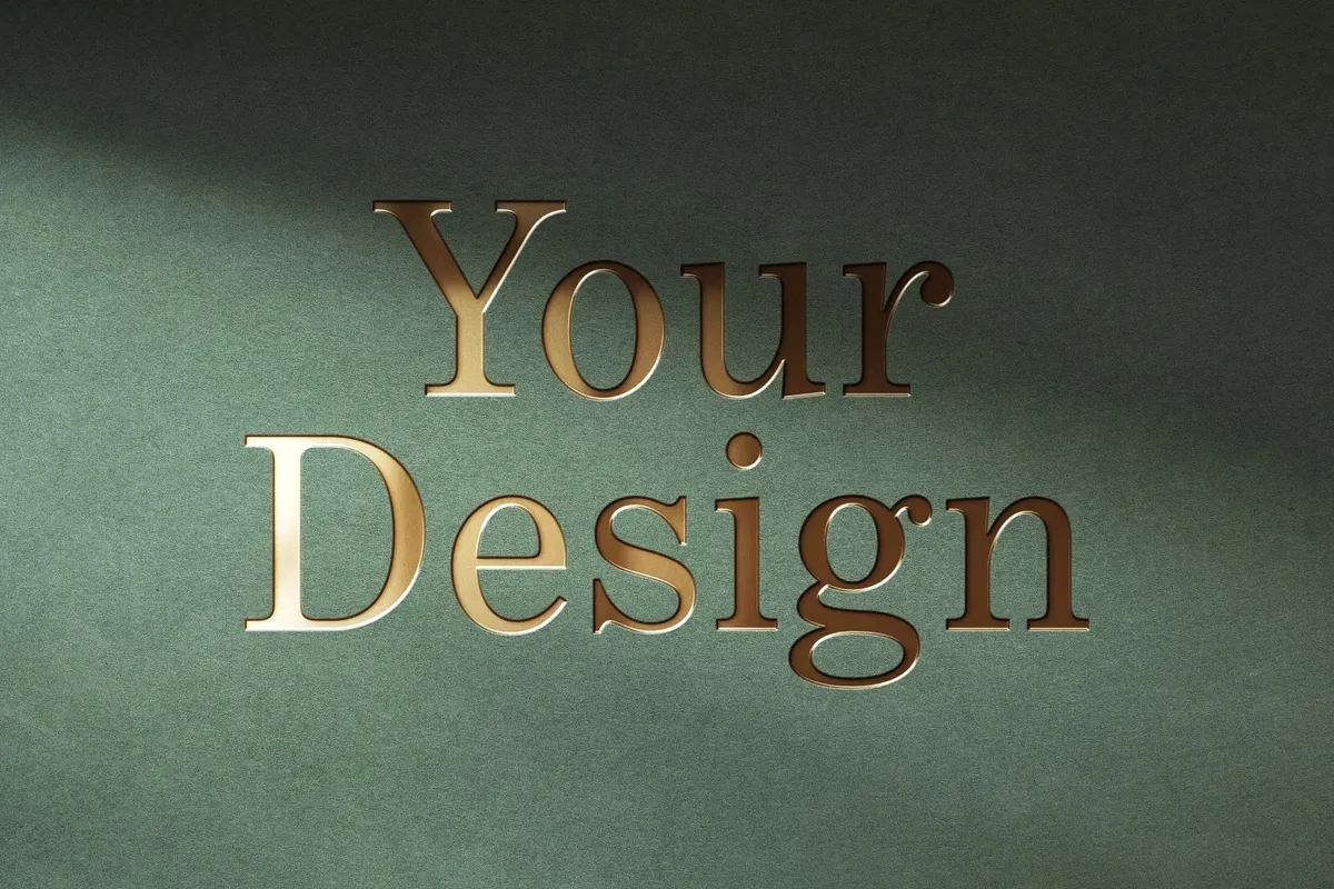 Glossy Debossed Logo Mockup