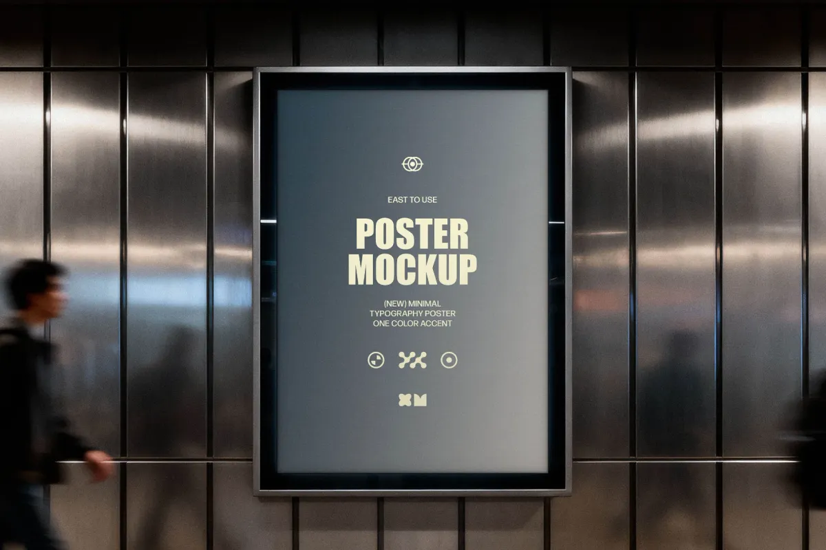 Wall Digital Signage Mockup