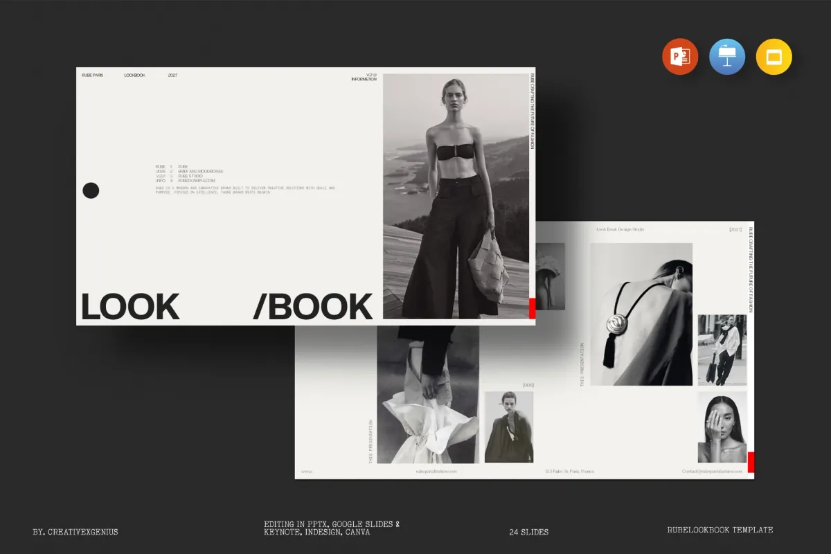 RUBE - LookBook Presentation Template