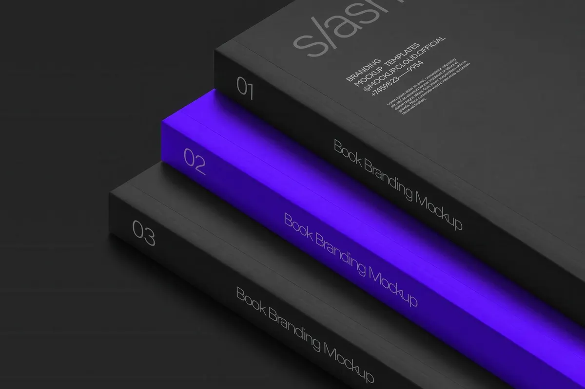 Stacked Books Mockup
