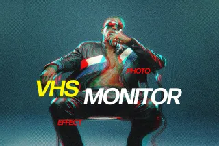 VHS Monitor Glitch Effect