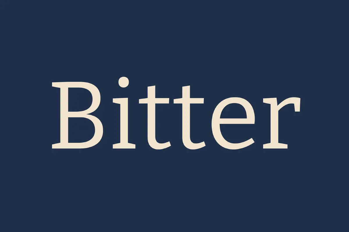 Bitter - Free Slab Font Family