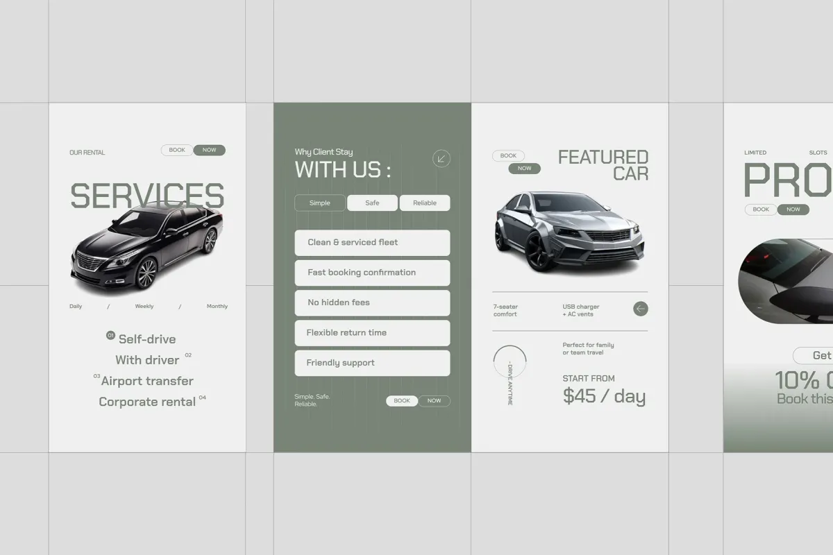 Car Rental Instagram Promotion - Adobe Template