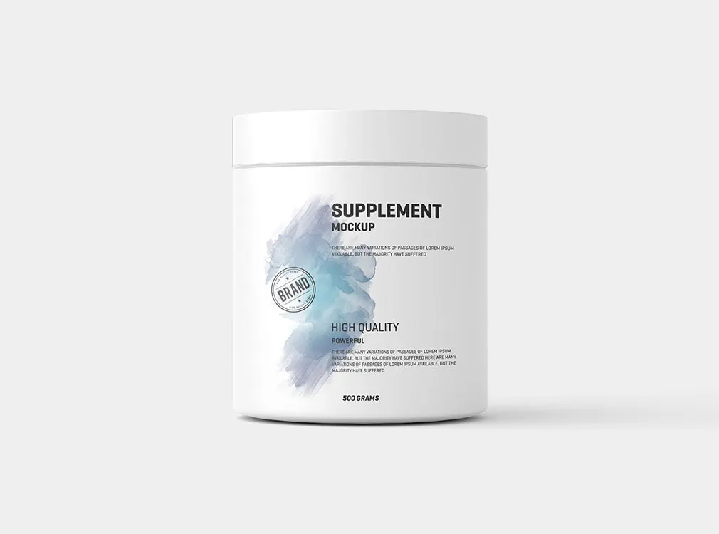 Protein Pack and Jar Mockup