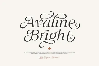 Avaline Bright — Luxury Italic Font