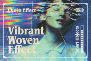 Vibrant Woven Photo Effect