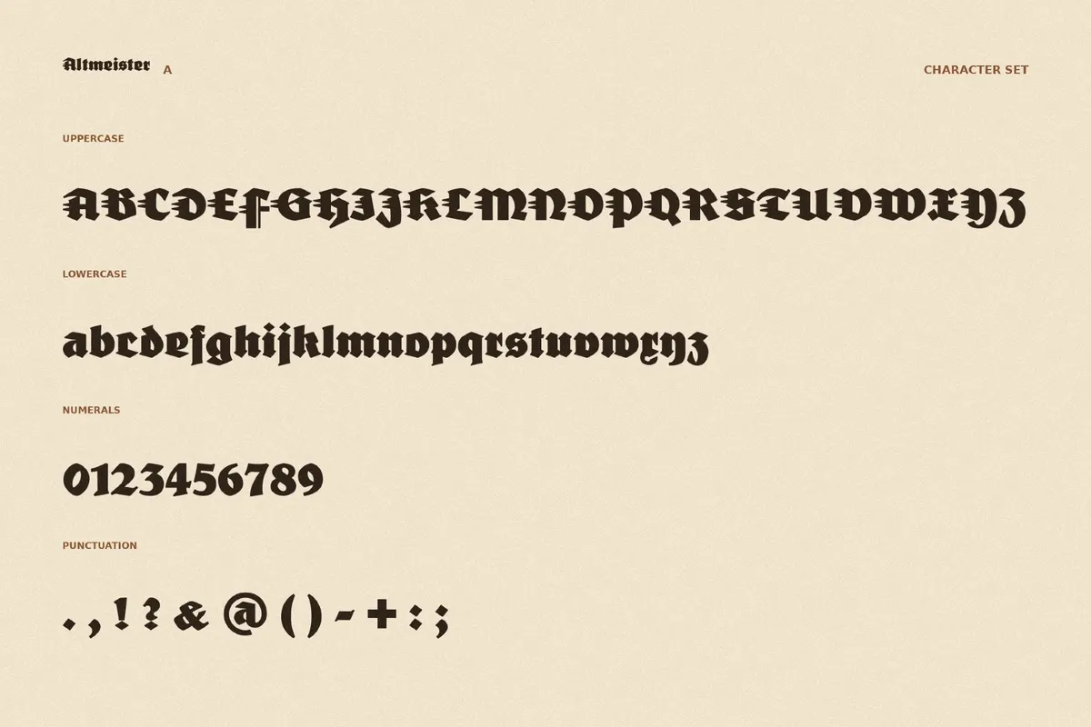 FDI Altmeister Blackletter Font