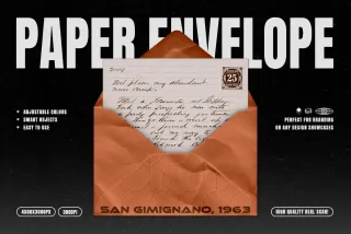 Small Paper Envelope Mockup