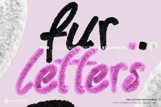 Fur 3D Lettering Set