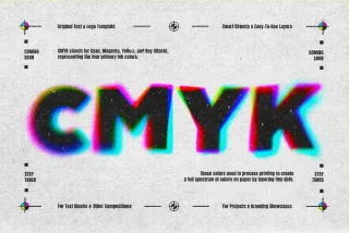 Fading CMYK Print Text Effect