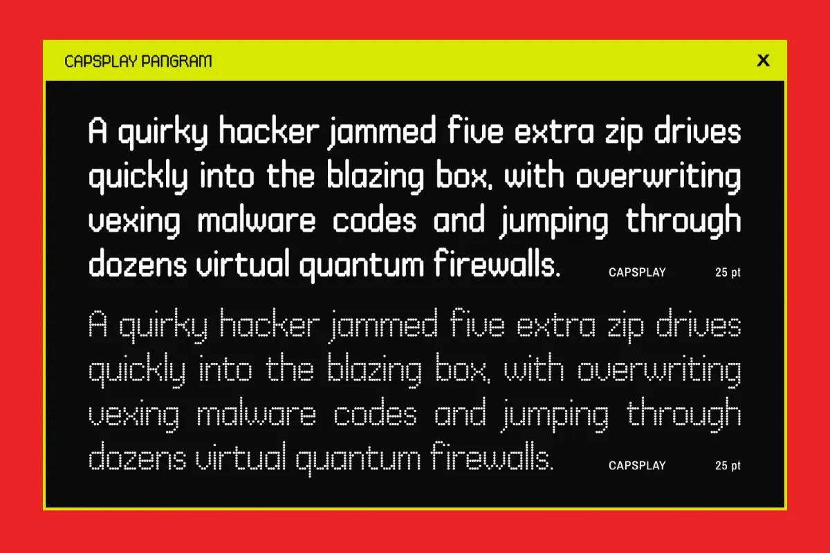 Capsplay - Dot Pixel Font