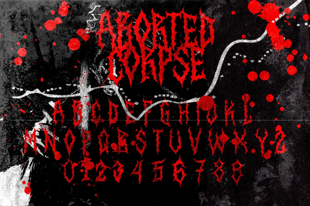 Aborted Corpse — Thrash Typeface