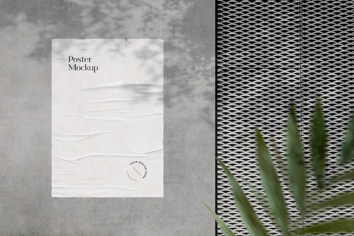 Glued Poster Mockups Collection