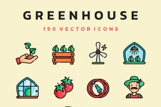 Greenhouse Vector Icons