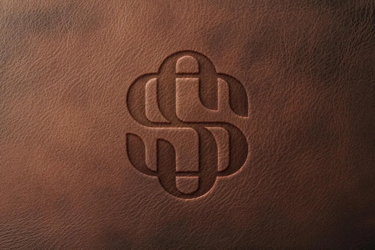 Leather Pressed Logo Mockup