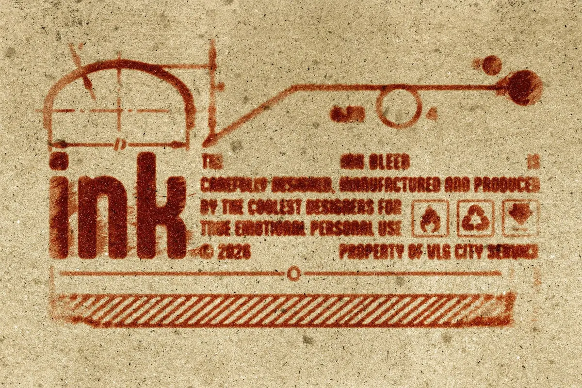 Distressed Bleeded Ink Stamp Text Effect