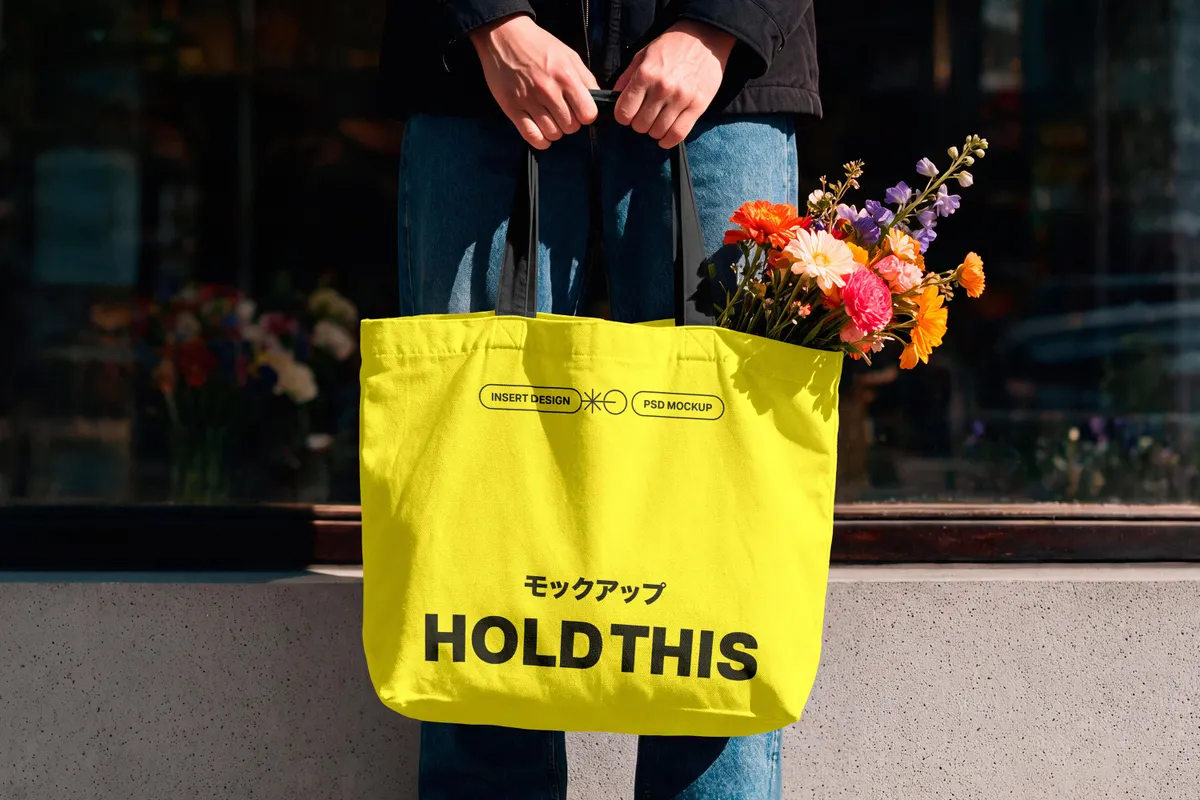Market Tote Bag Mockup