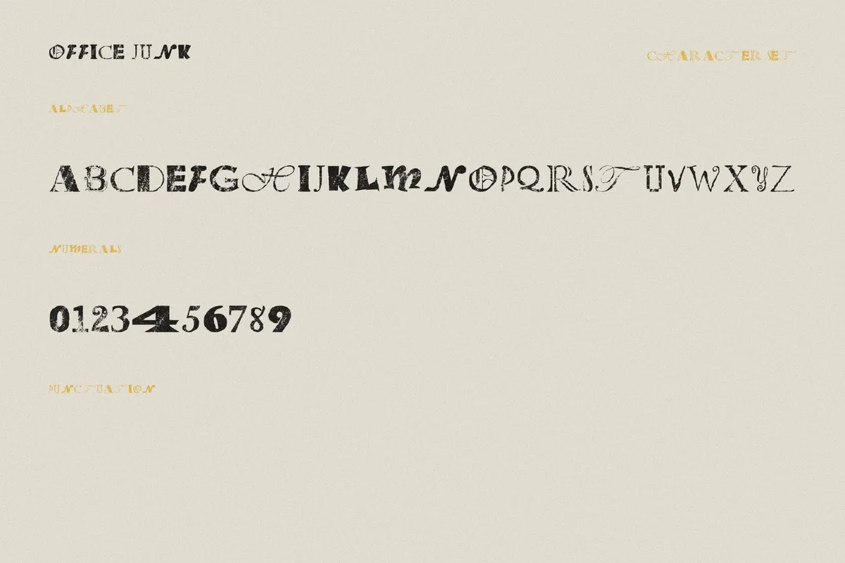 Office Junk - Grunge Poster Font